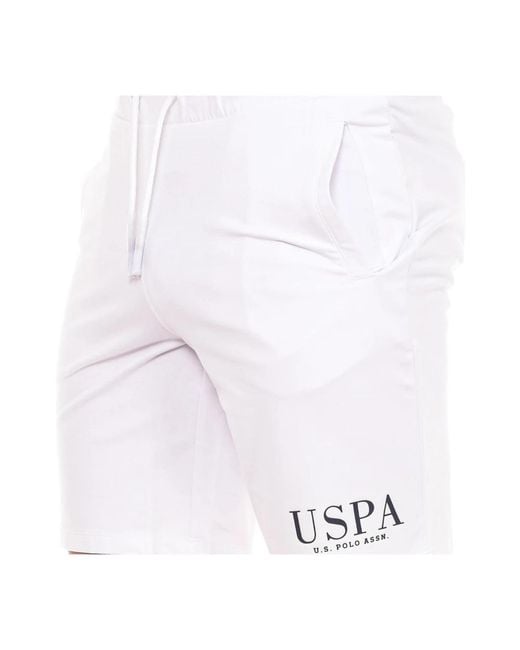 U.S. POLO ASSN. White Casual Shorts for men
