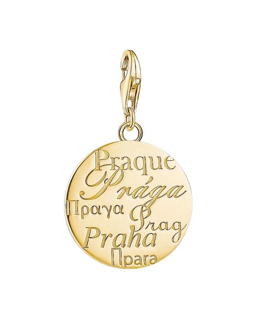 Charme pendente moneta praga oro di Thomas Sabo in Metallic