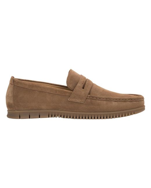 ESTRO Velours-Loafer in Brown für Herren