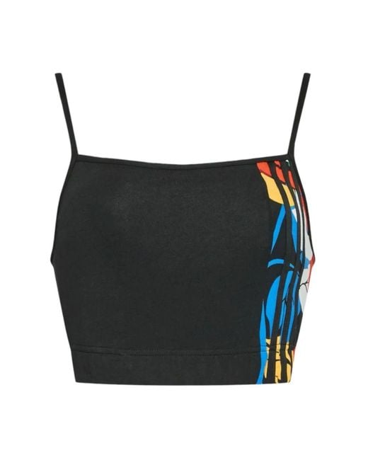 Adidas Originals Black Sleeveless Tops