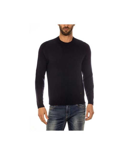 Round-Neck Knitwear Armani Jeans de hombre de color Black