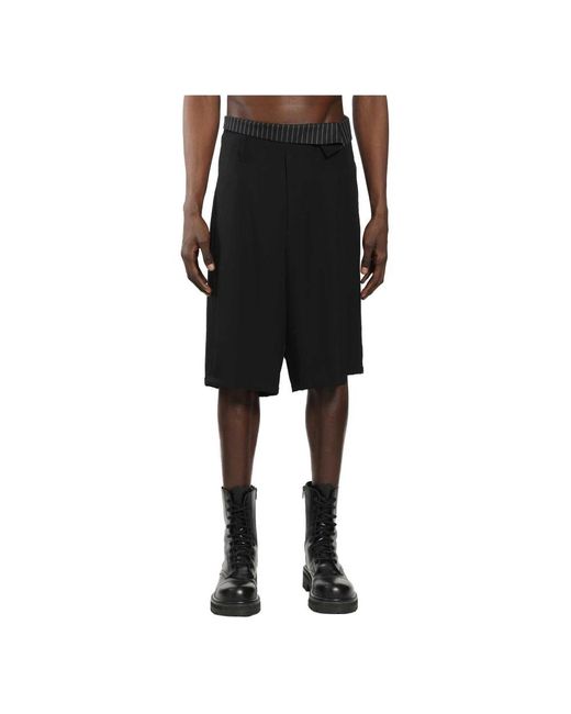 Yohji Yamamoto Black Bermudas for men