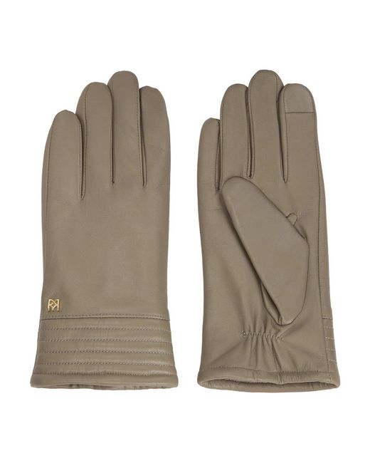Kazar Accessoires ,Leer Taupe Dameshandschoenen Met Touchscreenfunctie in het Brown