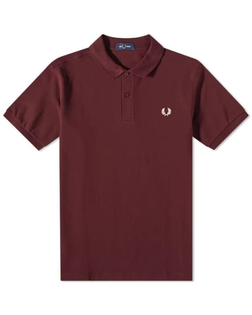Fred Perry Tops ,Rood ,Katoen Slim Fit Effen Polo Uniform in het Red voor heren