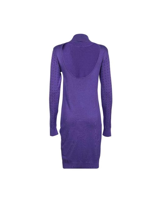 Karl Lagerfeld Purple Knitted Dresses