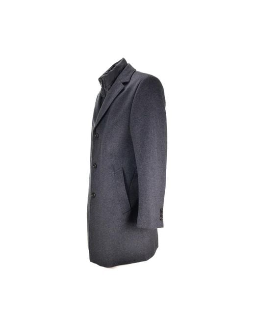 DIGEL Grijze Wollen Jas Met Vest 77903 in het Blue voor heren