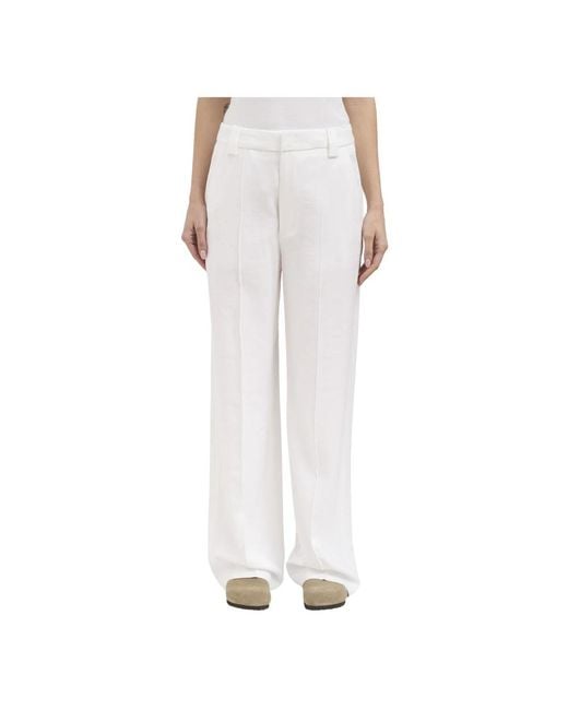 Dondup White Wide Trousers