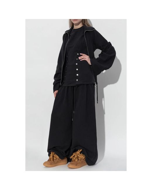 Lanvin Broeken ,Zwart ,Kasjmier Cotton Fleece En Kasjmier Broek in het Black