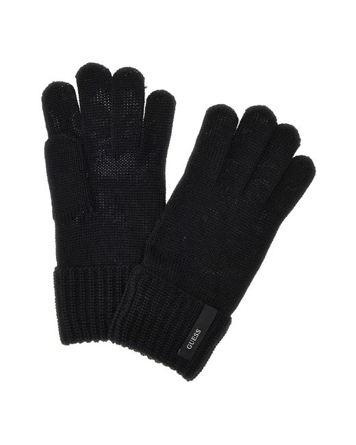 Guess Accessoires ,Zwart ,Wol Gebreide Handschoenen in het Black