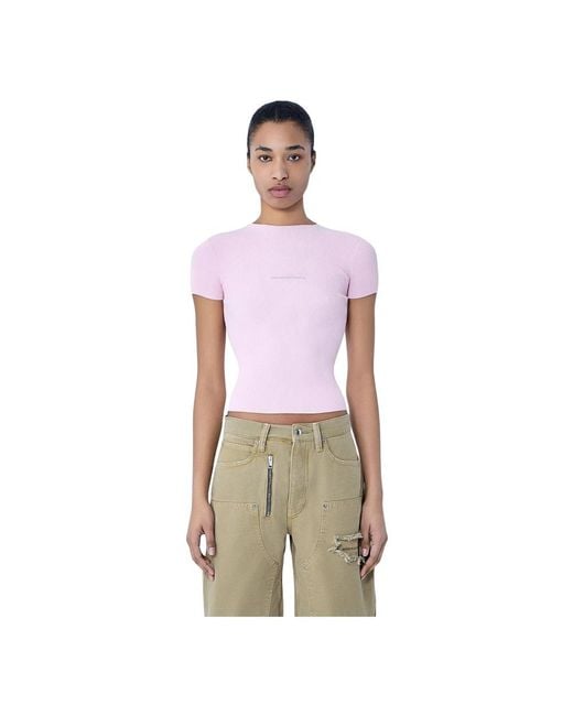 Alexander Wang Purple T-Shirts