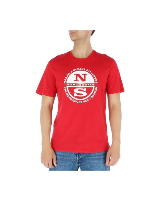 North Sails Red T-Shirts for men
