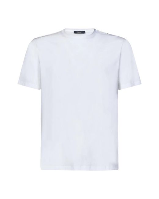 Herno Stretch baumwoll t-shirts und polos in White für Herren