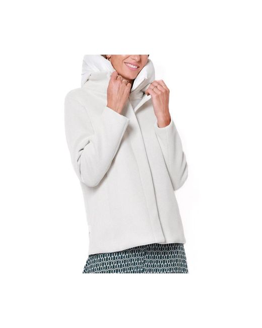 Unity Original Jassen ,Wit ,Leer Kort Gewatteerd Jasje in het White voor heren