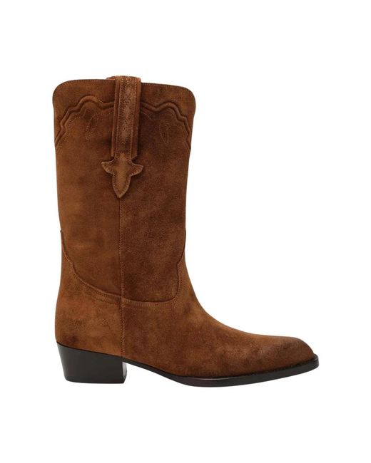 Paris Texas Brown Cowboy & Biker Boots