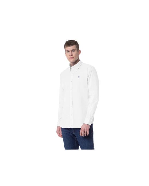 U.S. POLO ASSN. White Formal Shirts for men