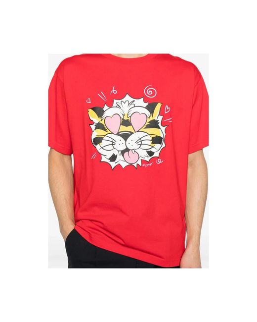 KENZO T-Shirts in het Red voor heren