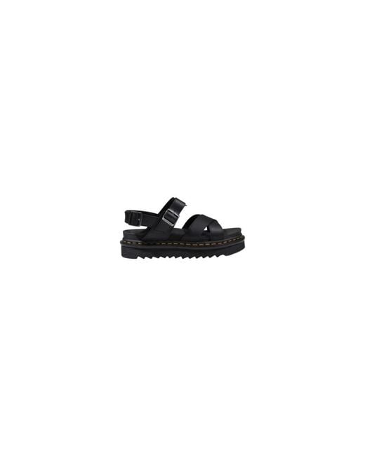 Dr. Martens Black Flat Sandals