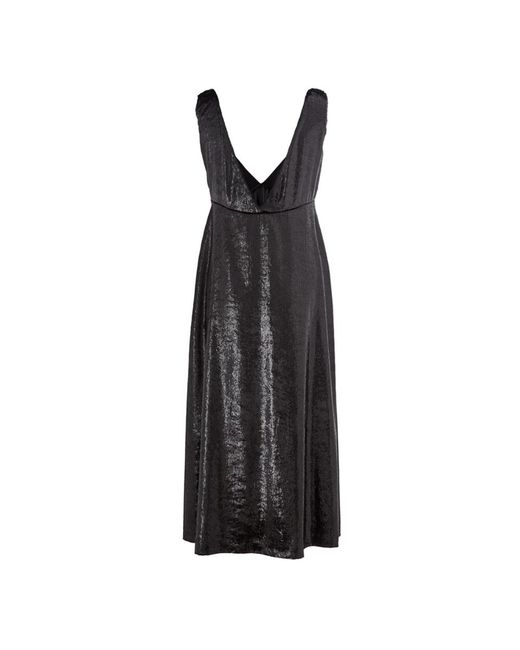 Lardini Kleedjes ,Zwart ,Polyester Versierde Velvet Jurk in het Black