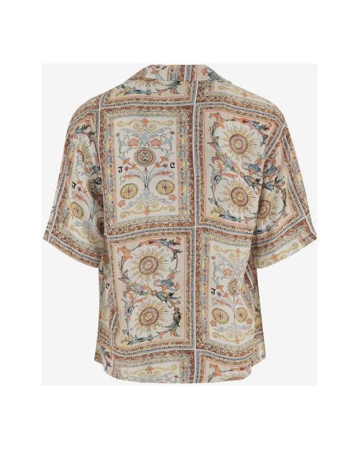 Just Cavalli Natural Short Sleeve Shirts for men