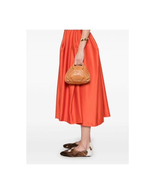 Hereu Brown Geflochtene kamelbraune schultertasche