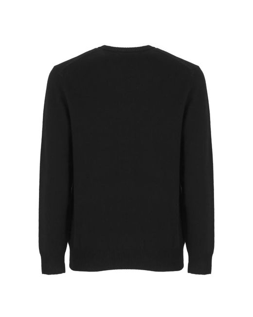 Mc2 Saint Barth Black Round-Neck Knitwear for men