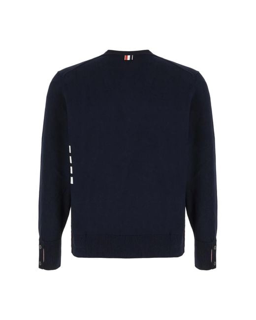 Thom Browne Truien & Vesten ,Blauw ,Katoen Stijlvolle Gebreide Collectie in het Blue voor heren