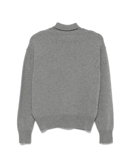 Samsøe & Samsøe Truien & Vesten ,Grijs ,Grijs Melange Turtleneck Trui in het Gray