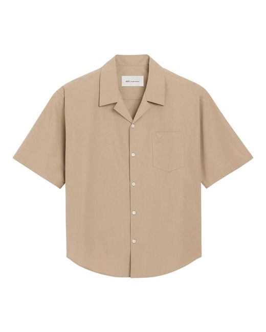 AMI Natural Short Sleeve Shirts for men