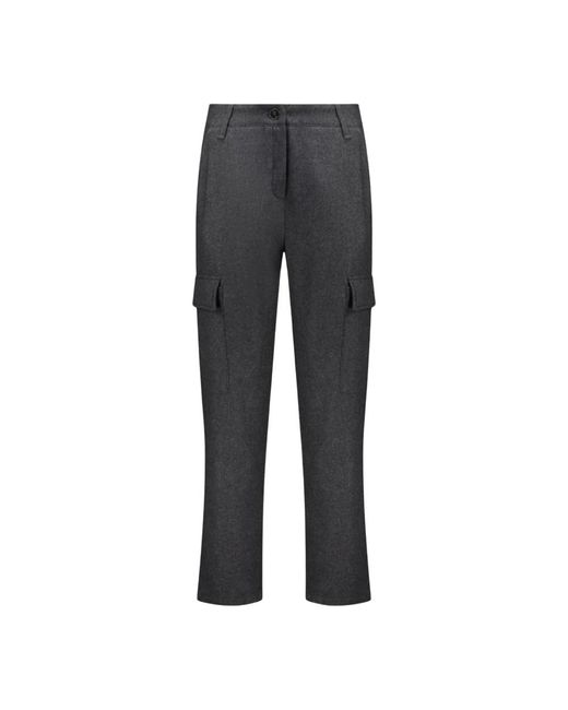 Marella Gray Straight Trousers