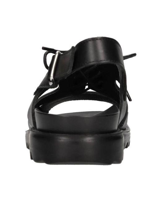 LE BOHÉMIEN Black Flat Sandals