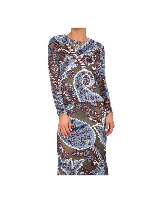 Long Sleeve Tops di Etro in Blue