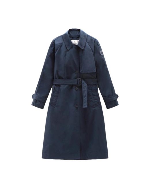Woolrich Blue Trench Coats