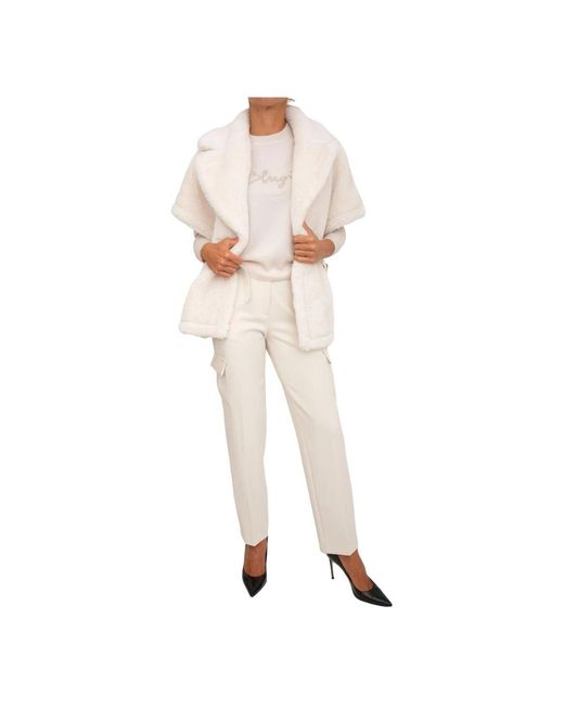 Blugirl Blumarine White Round-Neck Knitwear