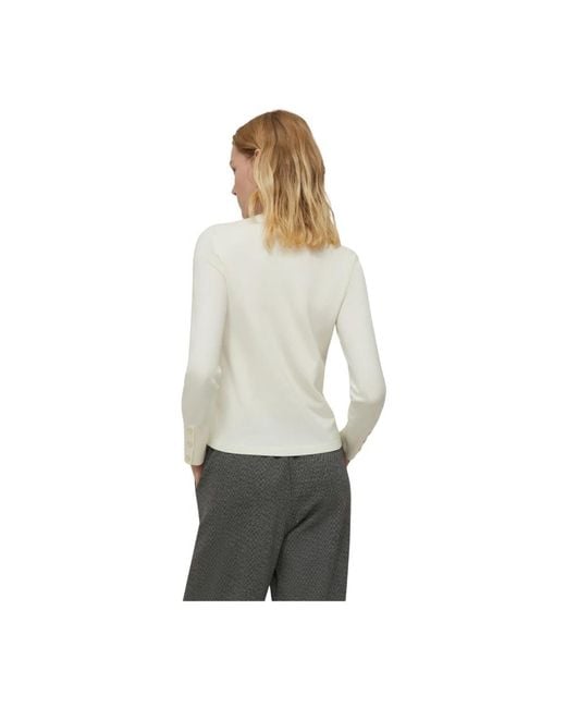 Pennyblack White Weißer Viskosepullover Ariella Stil