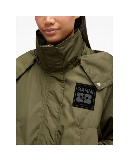 Ganni Green Parkas
