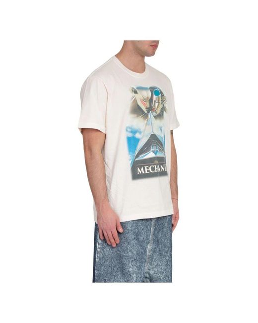 Doublet Android print tee in weiß in Blue für Herren