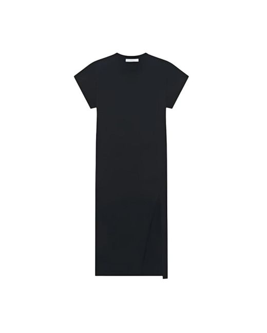 IRO Kleedjes ,Zwart ,Katoen Litonya T-Shirt Jurk in het Black