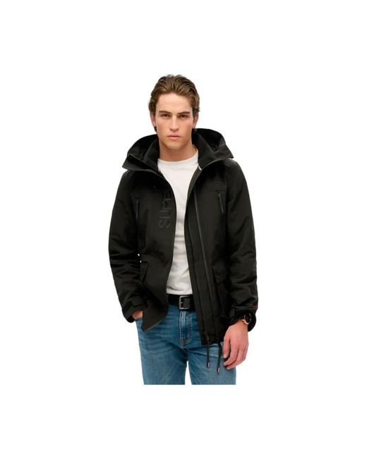Superdry Fitness ,Zwart ,Ultimate Windbreaker in het Black voor heren