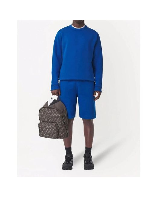 Burberry Blue Round-Neck Knitwear for men