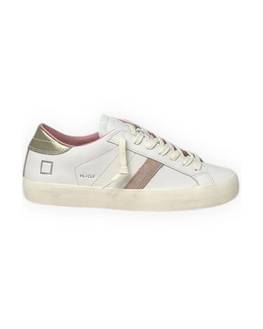 Date White Niedrige Kalb Sneakers