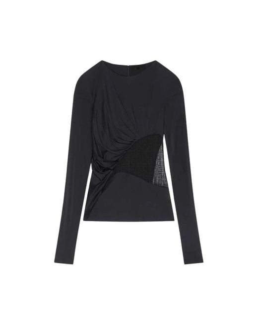 Givenchy Black Long Sleeve Tops