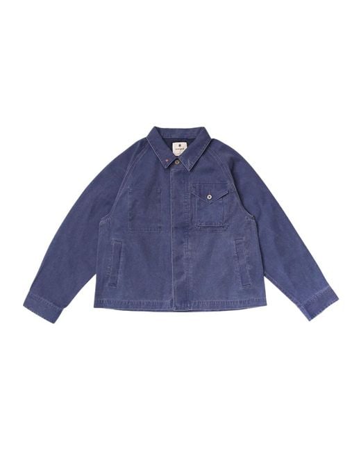 Snow Peak Sulfur Dyed Fade Coverall in het Blue voor heren