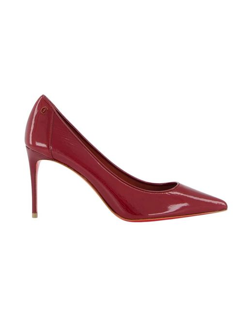 Christian Louboutin Red Rote Lackleder Mittelabsatz Pumps