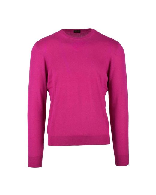 Drumohr Pink Cashmere Knitwear for men