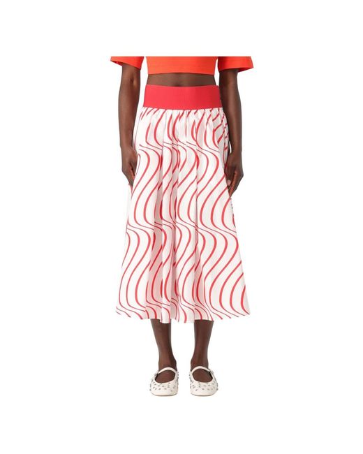 Midi Skirts di MSGM in Red