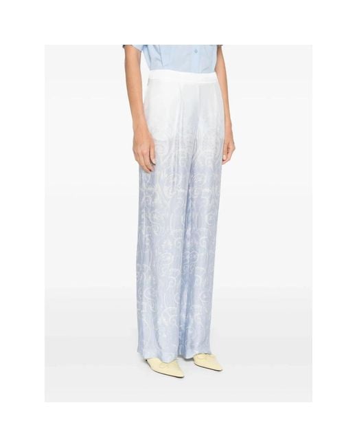 Ermanno Scervino Blue Wide Trousers