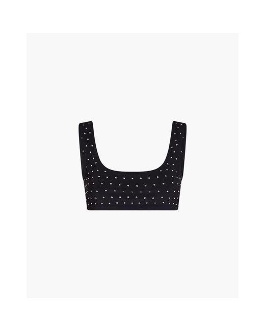 ANDAMANE Black Sleeveless Tops