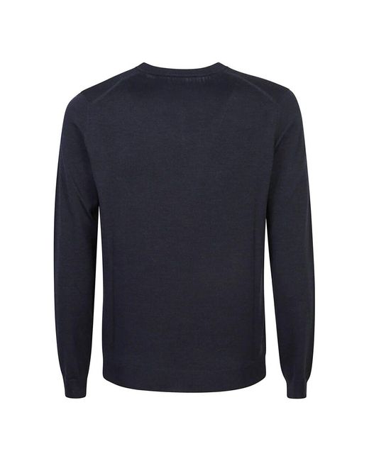 Zanone Blue V-Neck Knitwear for men