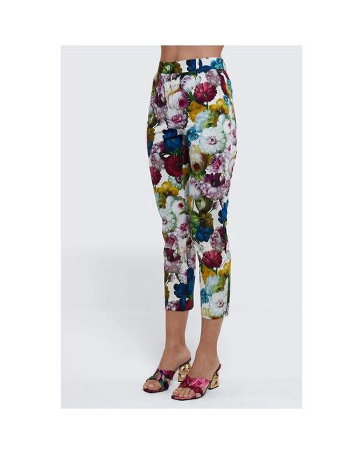 Dolce & Gabbana Multicolor Cropped Trousers