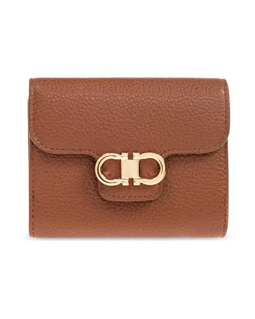 Ferragamo Accessoires ,Bruin ,Leer Wallets & Cardholders in het Brown